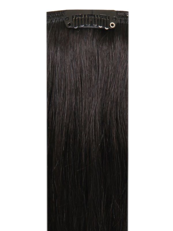 55 cm clip-in hair - dark brown #1b