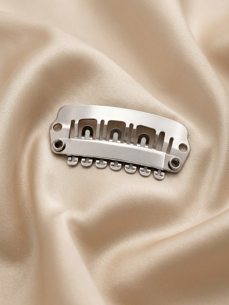 Silver hair clip 28 mm