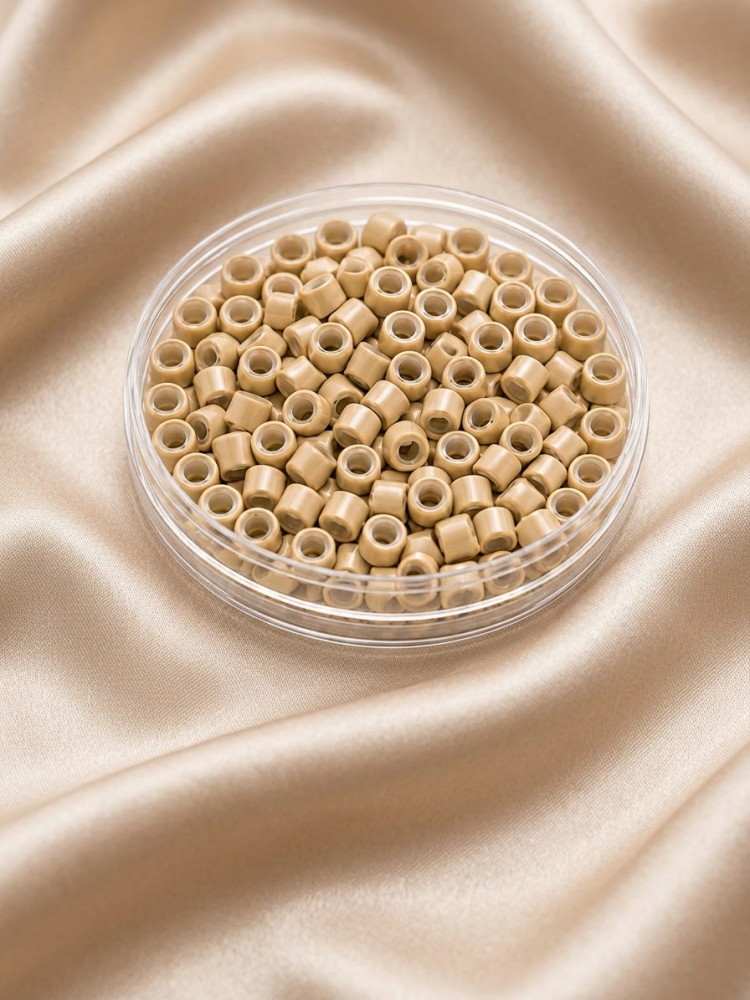 500 pcs. white silicone-lined micro rings 4.5 mm