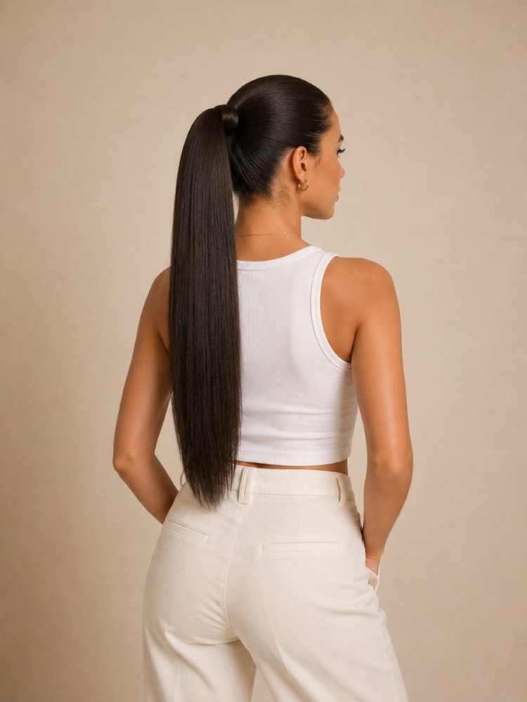 dark brown ponytail #1b
